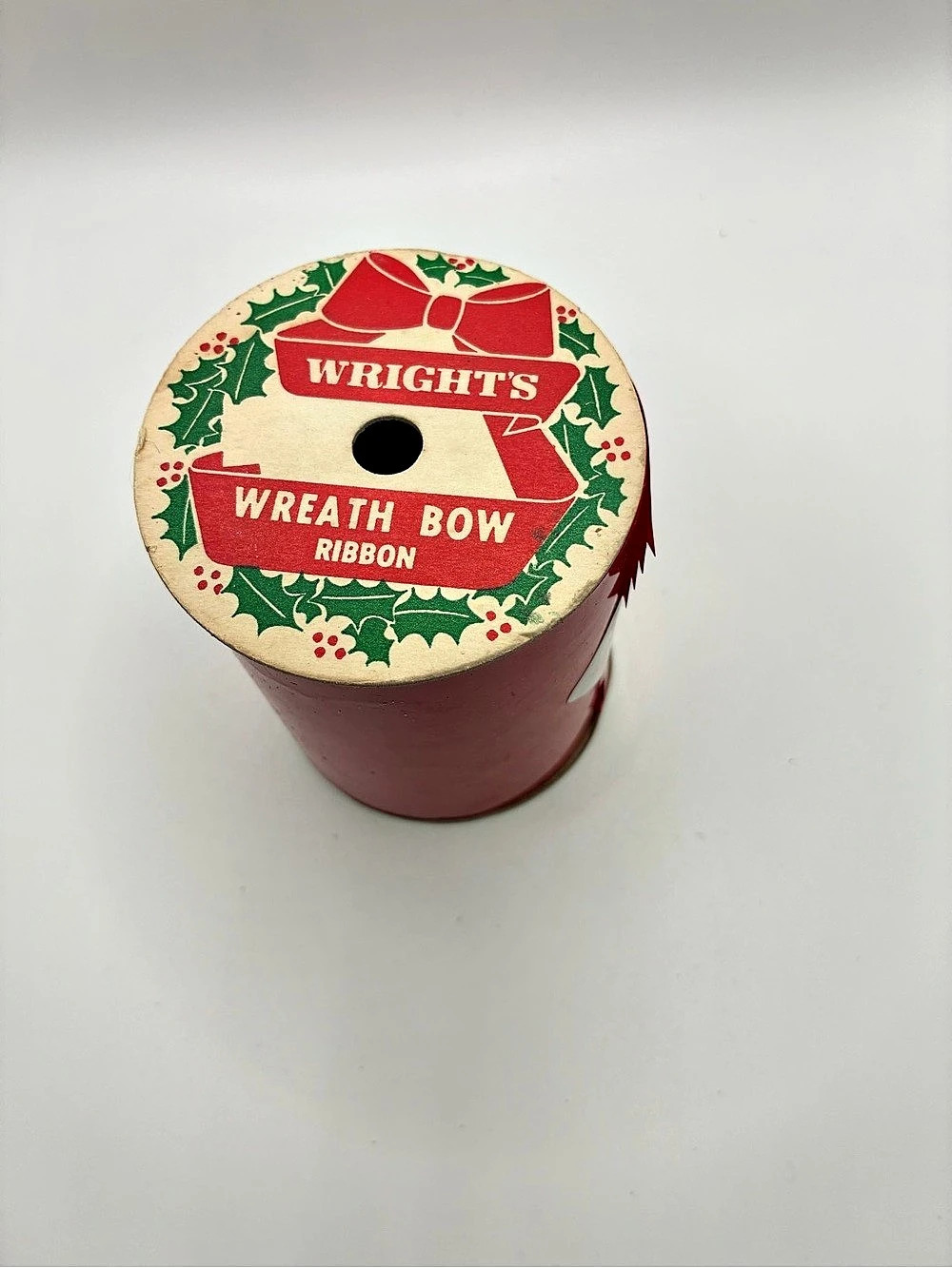 Wright's Wreath Bow Ribbon Red & Green Ribbon Like New